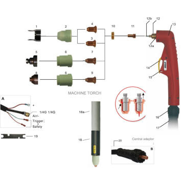 pointes de découpe plasma 400250h